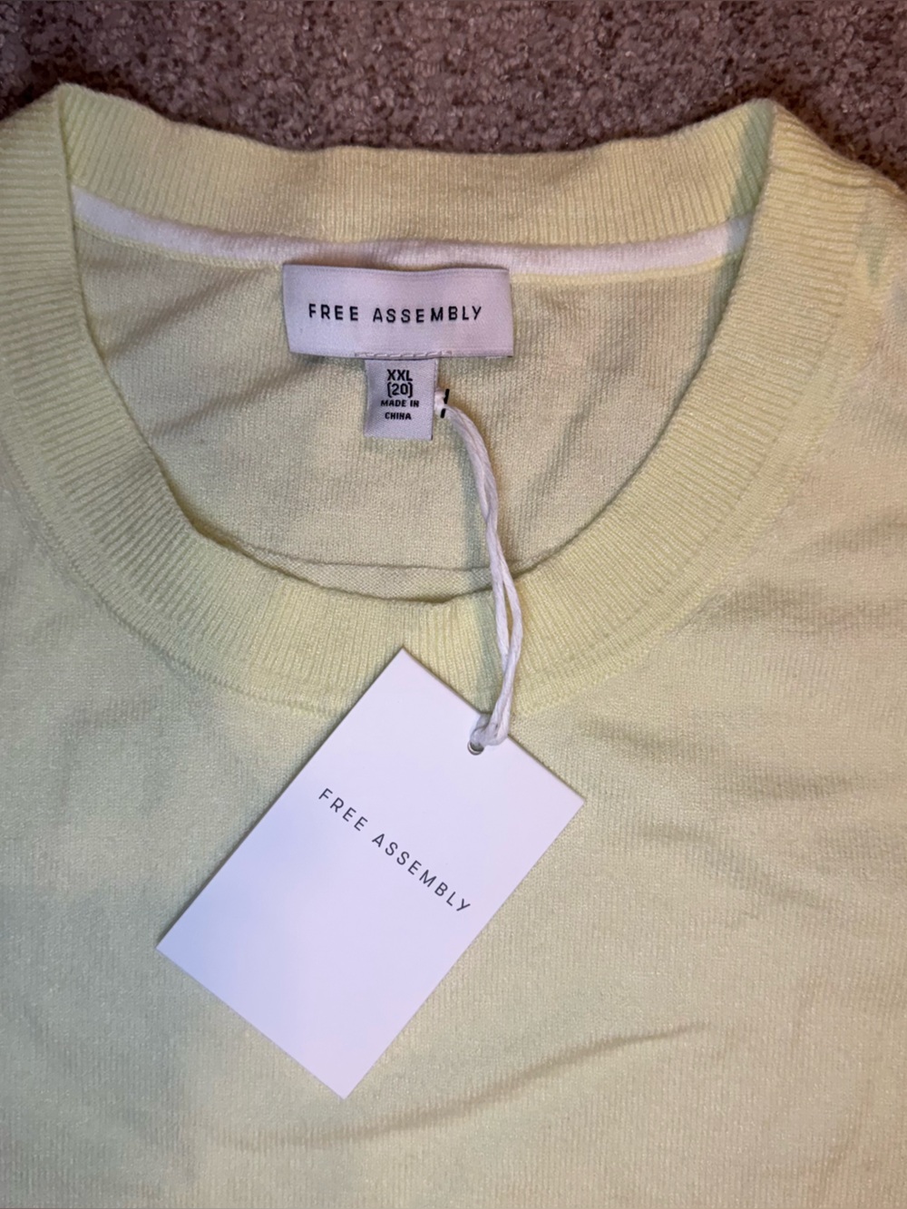 Free assembly Short Sleeve sweater in Light lime size xxl - Picture 4 of 6